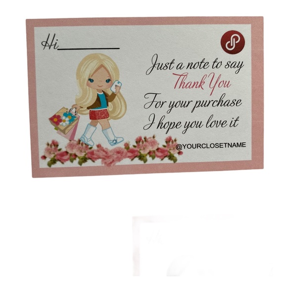 100 New Small Busines Cards , Poshmark TY Cards / Shopping bag - Picture 5 of 15